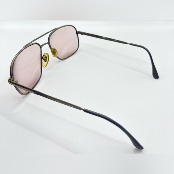 Vintage Viva Gino Black Gray Pilot Sunglasses Frames Only - Picture 5 of 8